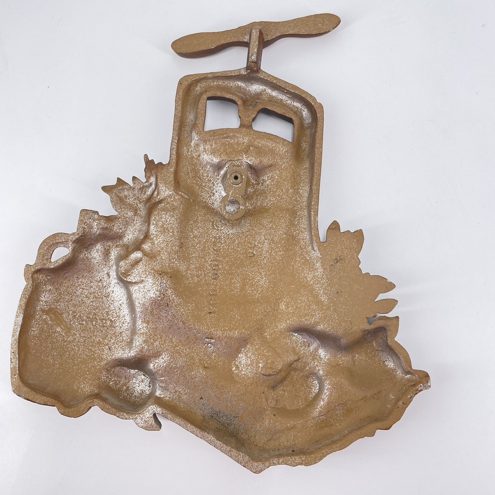 Vtg 1978 HOMCO Metal 2 Pc. Corn Grinder Apple Cider Press Kitchen Wall Decor 9" - Picture 3 of 12